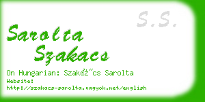 sarolta szakacs business card